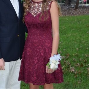 Maroon Homecoming Dress